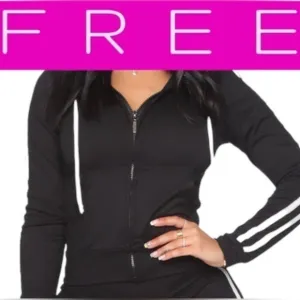𝙁𝙍𝙀𝙀 🅽🅴🆆 Fashion Nova Tennis Court III hoodie, black &amp; white, S