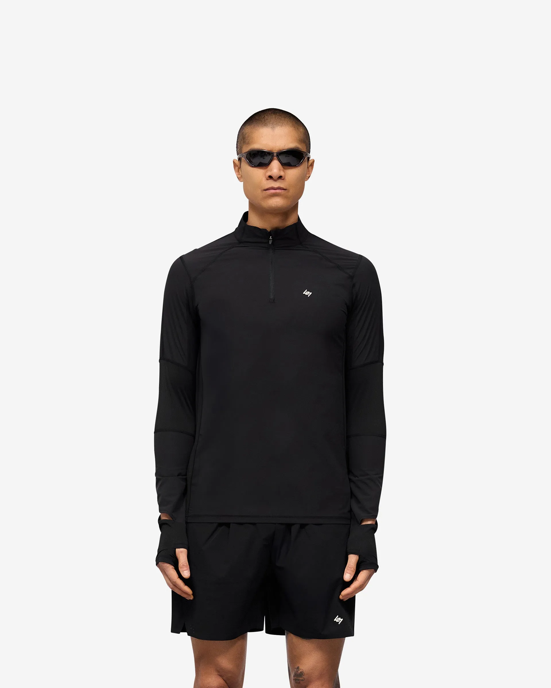 247 Run Quarter Zip - Jet Black