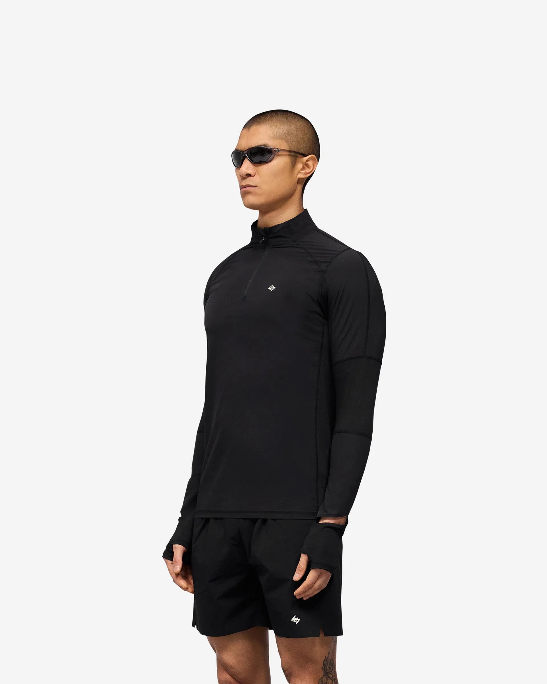 247 Run Quarter Zip - Jet Black
