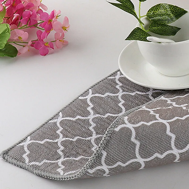 2pcs Dish Drying Microfiber Absorbent Place Mat