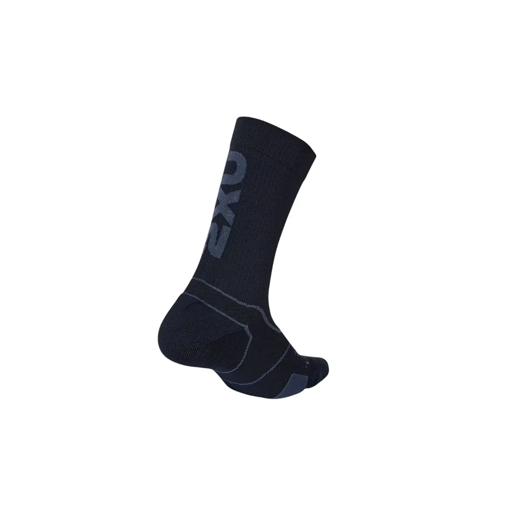 2XU Vectr Cushion Crew Socks - Black/Titanium