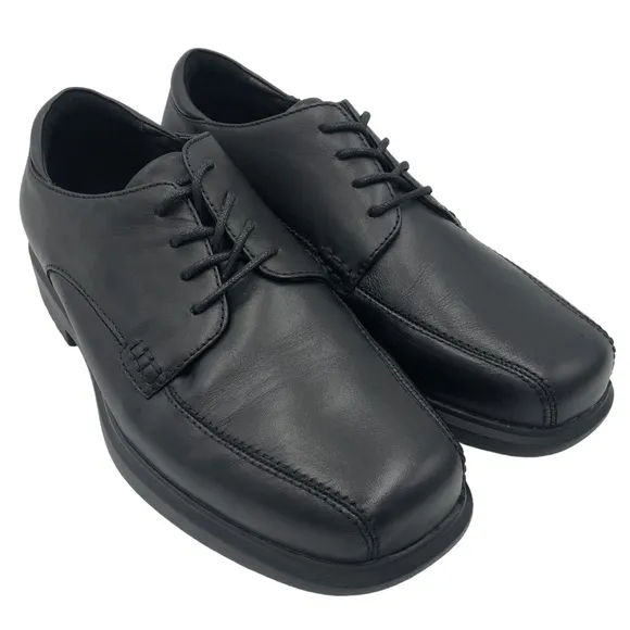 Abeo Dawson Black Leather Orthotic Oxford Dress Shoes Mens Size 8