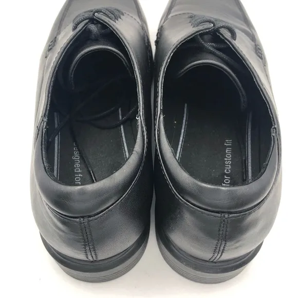 Abeo Dawson Black Leather Orthotic Oxford Dress Shoes Mens Size 8
