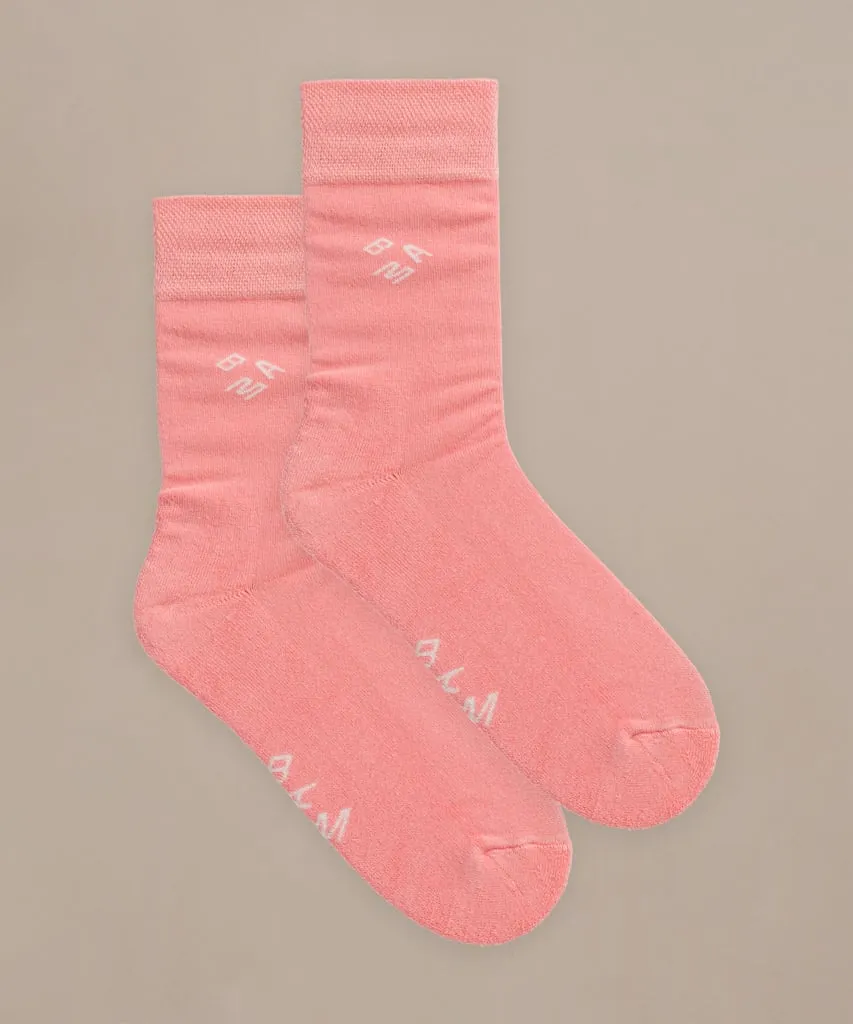 Active Socks in Bright Apricot/Crema by BAM - 2 Pack