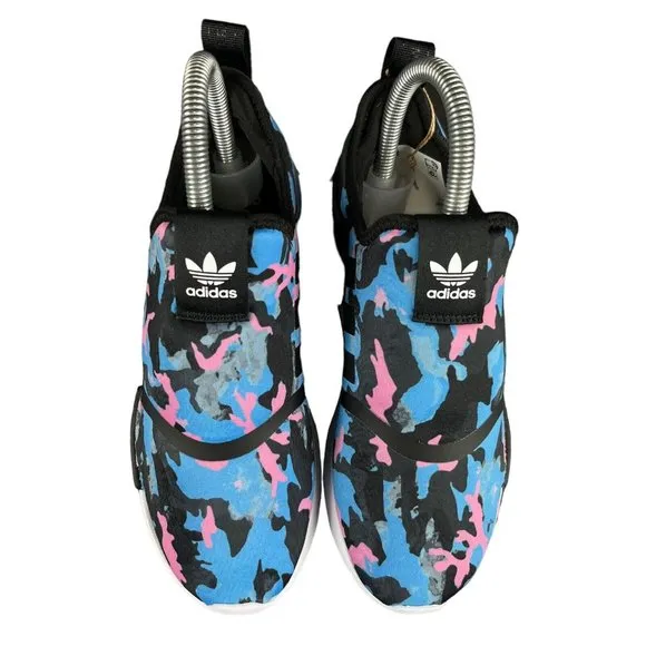 Adidas NMD 360 C Black Blue Pink Camo Slip-On Shoes HP9663 Youth Sizes 12 - 3