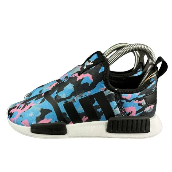 Adidas NMD 360 C Black Blue Pink Camo Slip-On Shoes HP9663 Youth Sizes 12 - 3