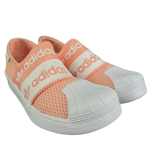 Adidas Superstar SMR 360 C Glow Pink White Slip On Shoes EG7886 Youth Size 2.5