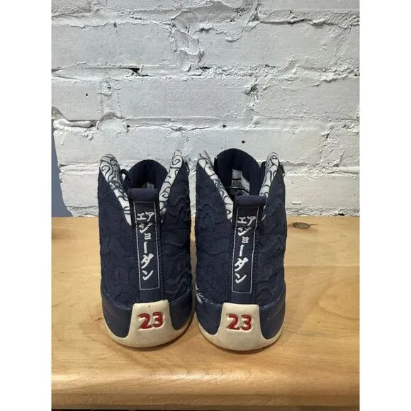 Air Jordan 12 Kids Blue Retro International Flight BV8017-445 Shoes Sz 6.5