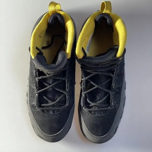 Air Jordan 9 Retro Nike Tennis Shoes High Top Dark Charcoal Sneaker Kids Size 3Y