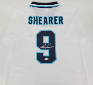 Alan Shearer Signed UMBRO Soccer Shirt (Beckett) Premier League Record 260 Goals
