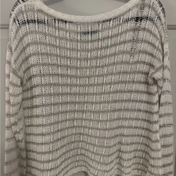 Alice   Olivia Designer Mesh Crew Neck Sweater size Large