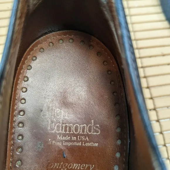 Allen Edmonds &quot;Montgomery&quot; Black Leather Split Toe Oxfords Dress Shoes Size 10D