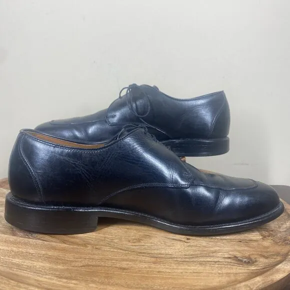 Allen Edmonds Burton Mens Black Size 9.5 Leather Oxford Dress Shoes