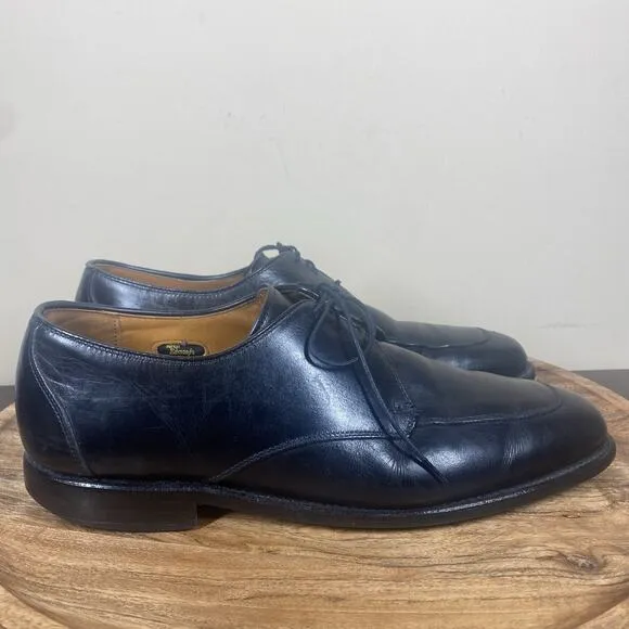 Allen Edmonds Burton Mens Black Size 9.5 Leather Oxford Dress Shoes