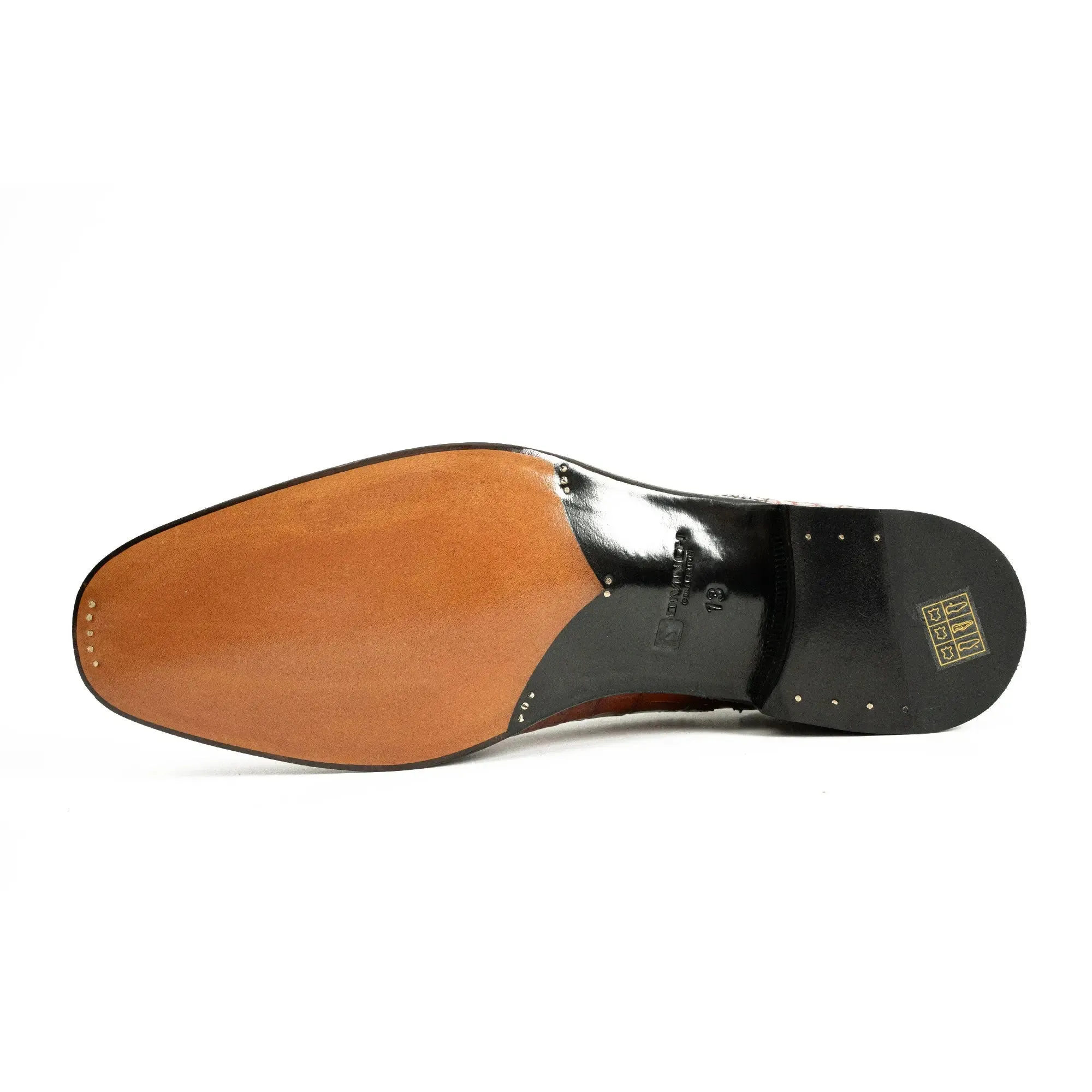 Alligator Skin Oxford Shoes Brown