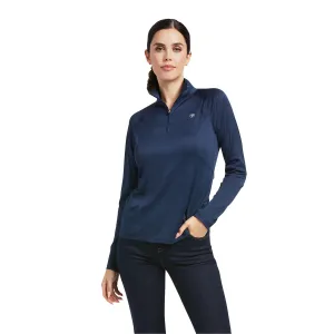 Ariat Ladies 1/4 Zip 2.00 Sunstopper Navy