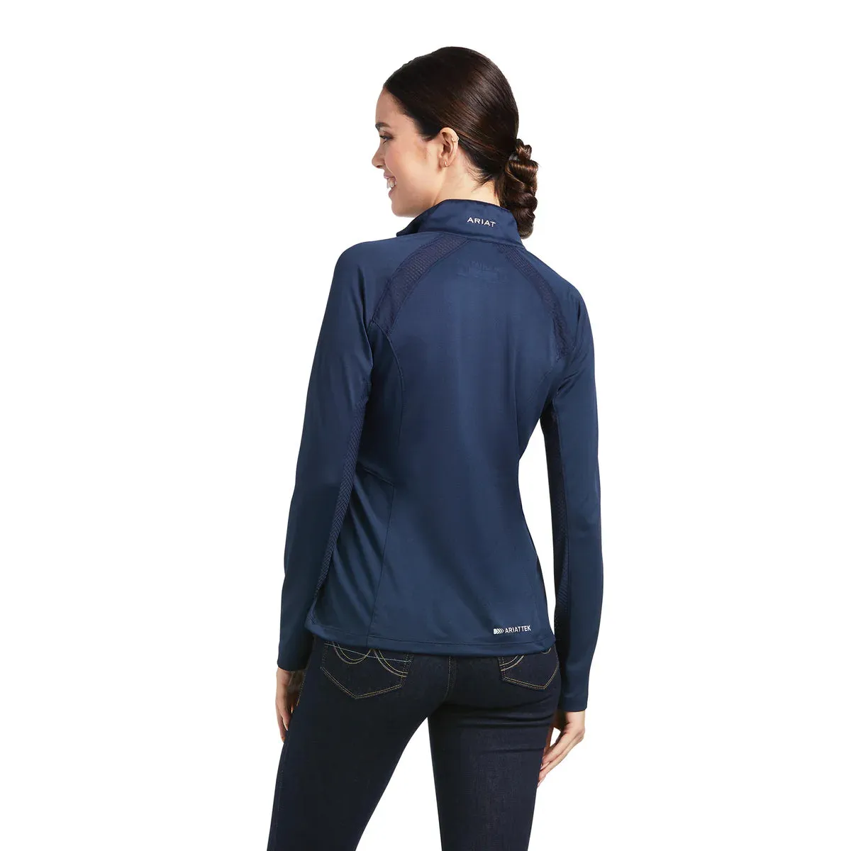 Ariat Ladies 1/4 Zip 2.00 Sunstopper Navy