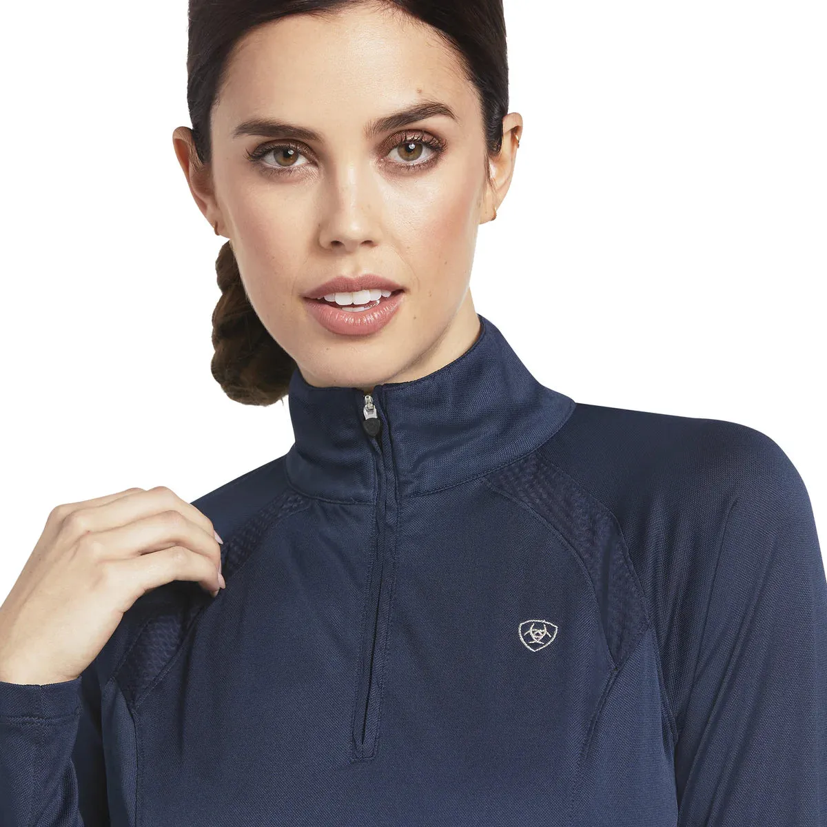 Ariat Ladies 1/4 Zip 2.00 Sunstopper Navy