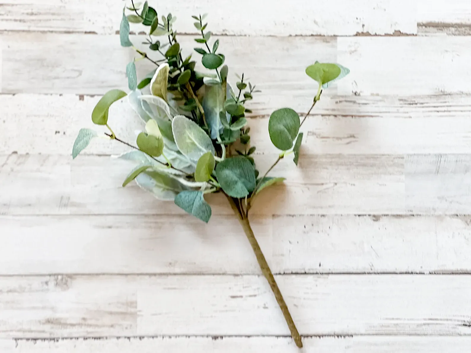 Artificial velvet lamb's ear greenery spray