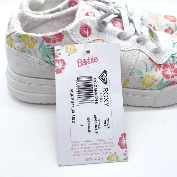 Barbie x ROXY Girls Floral Cannon Sneakers