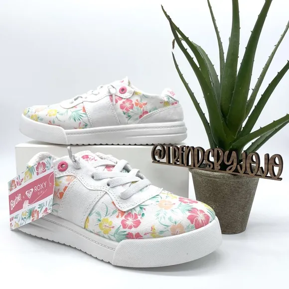 Barbie x ROXY Girls Floral Cannon Sneakers