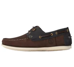 Barbour Mens Wake Boat Shoes Brown/Navy