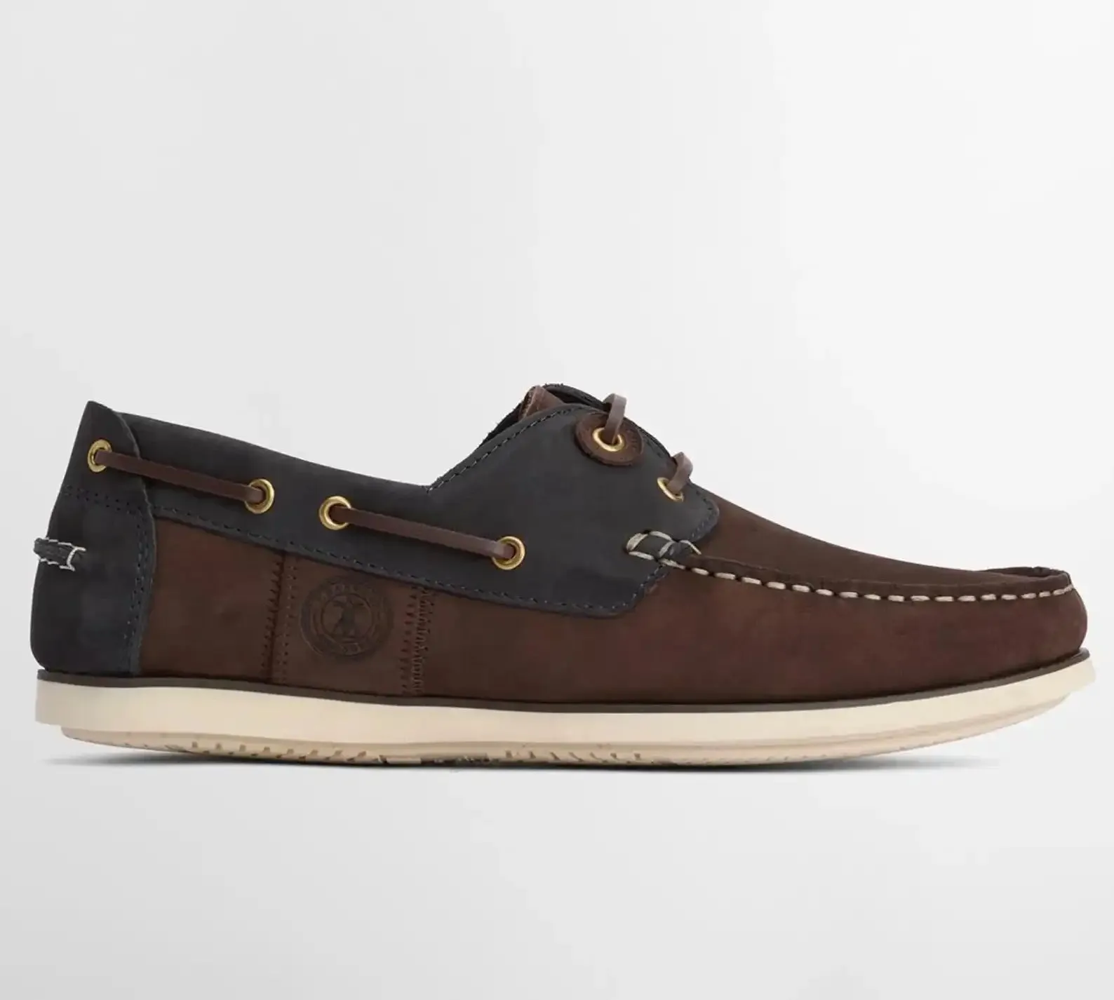 Barbour Mens Wake Boat Shoes Brown/Navy