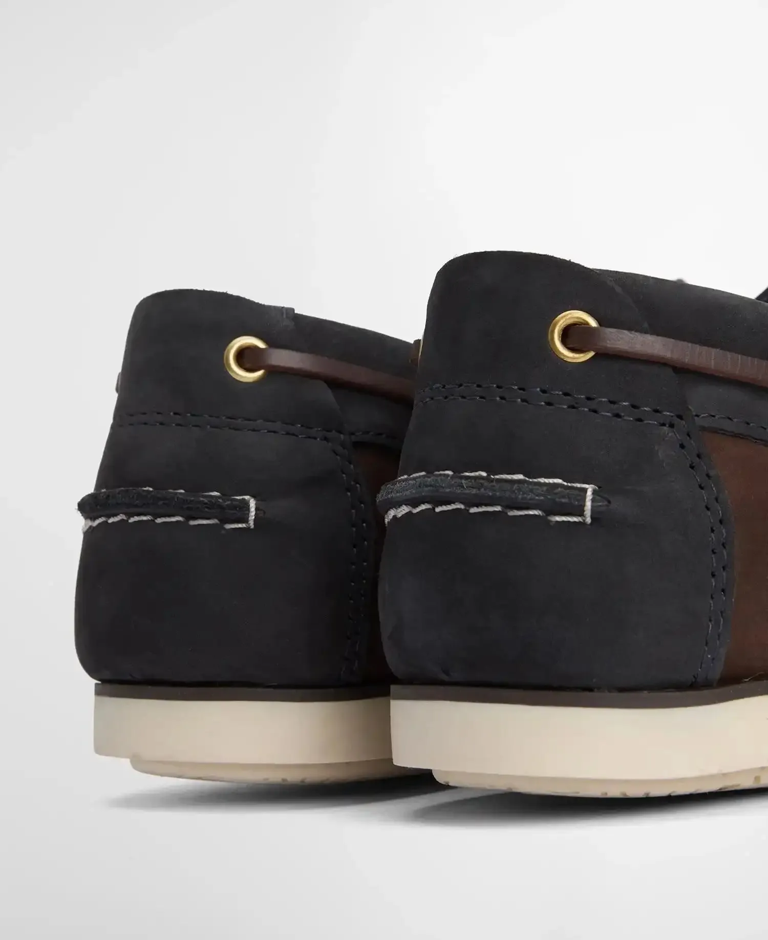 Barbour Mens Wake Boat Shoes Brown/Navy