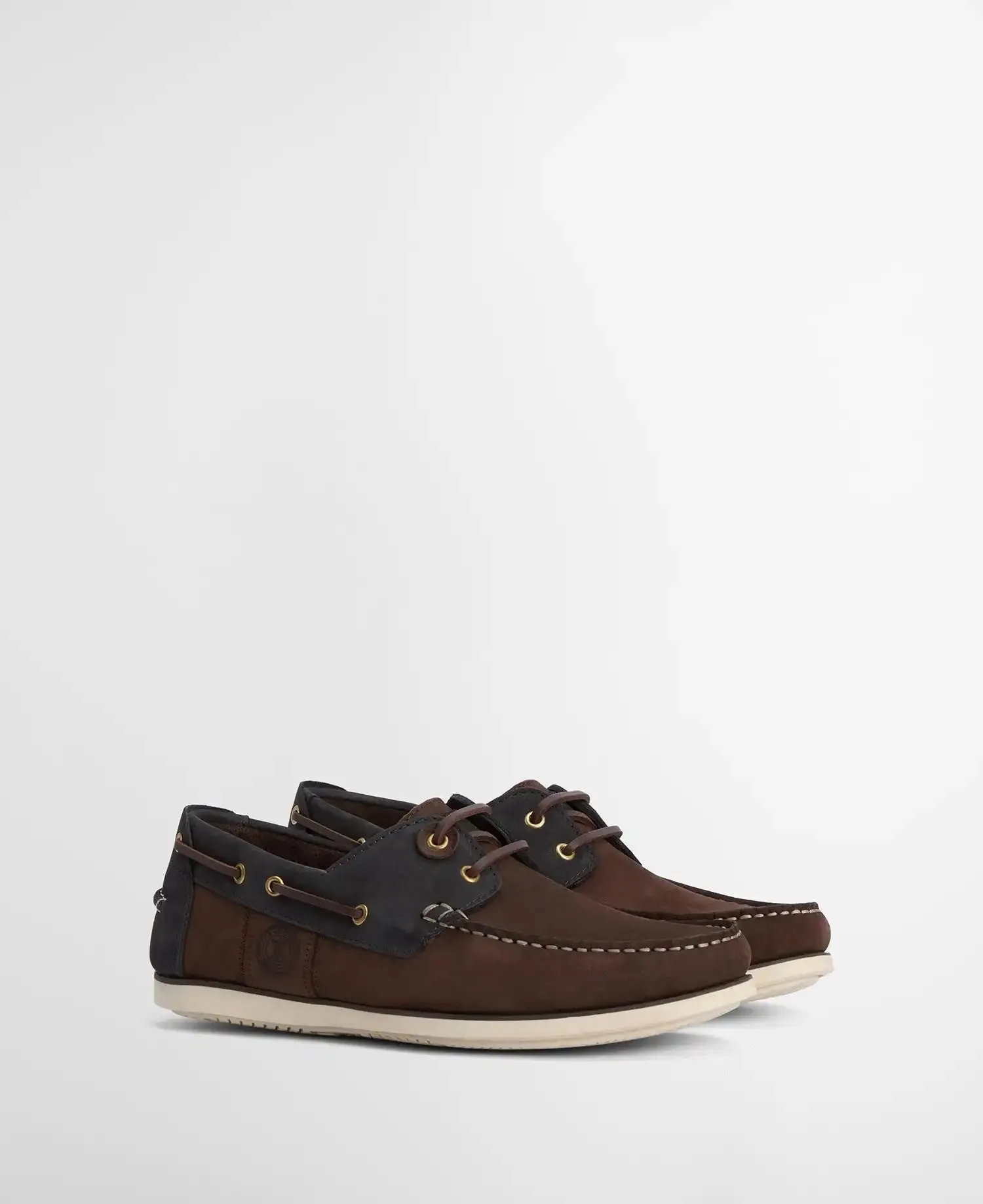 Barbour Mens Wake Boat Shoes Brown/Navy