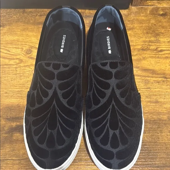 Birdies Black Slip-On Shoes