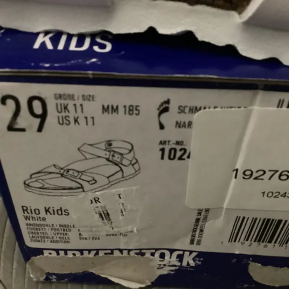 Birkenstock Kids' Rio Sandal, size 11-11.5US / 29EU