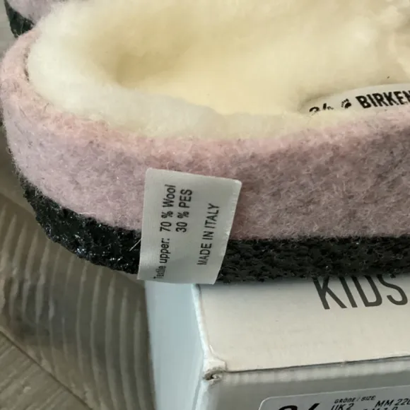 BIRKENSTOCK Kids' Zermatt Genuine Shearling Lined Slipper, size 3-3.5US …