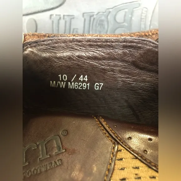 Born brown leather slip on shoes 10