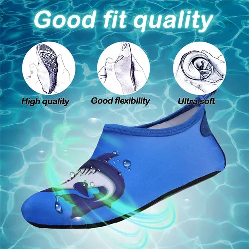 Boys and Girls Beach Water Shoes Blue Shark - Kkomforme