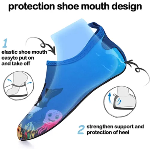 Boys and Girls Beach Water Shoes Happy Seaworld - Kkomforme