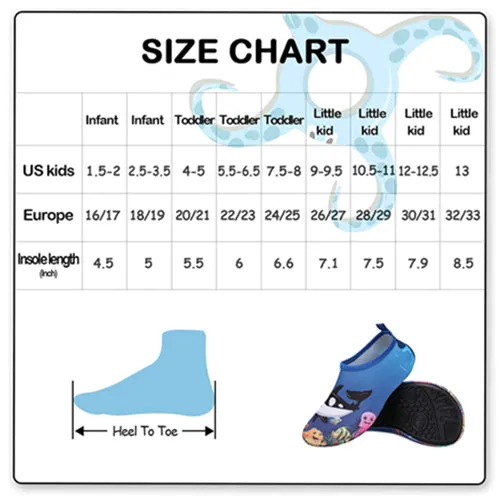 Boys and Girls Beach Water Shoes Happy Seaworld - Kkomforme