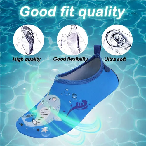 Boys and Girls Beach Water Shoes Unicorn Whale - Kkomforme