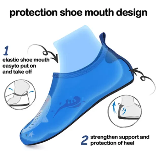Boys and Girls Beach Water Shoes Unicorn Whale - Kkomforme