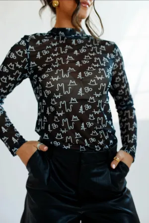 Brands Mesh Top