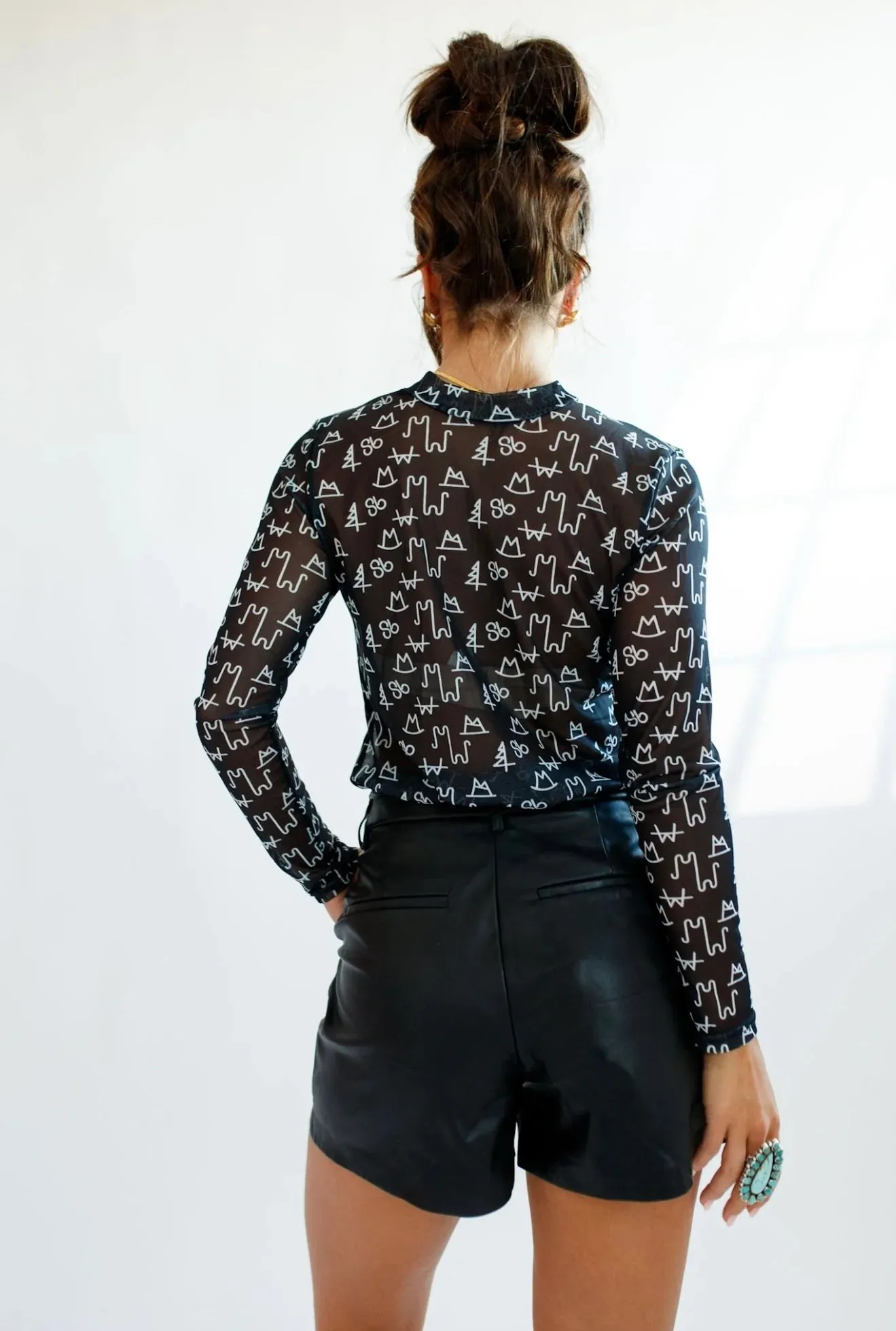 Brands Mesh Top