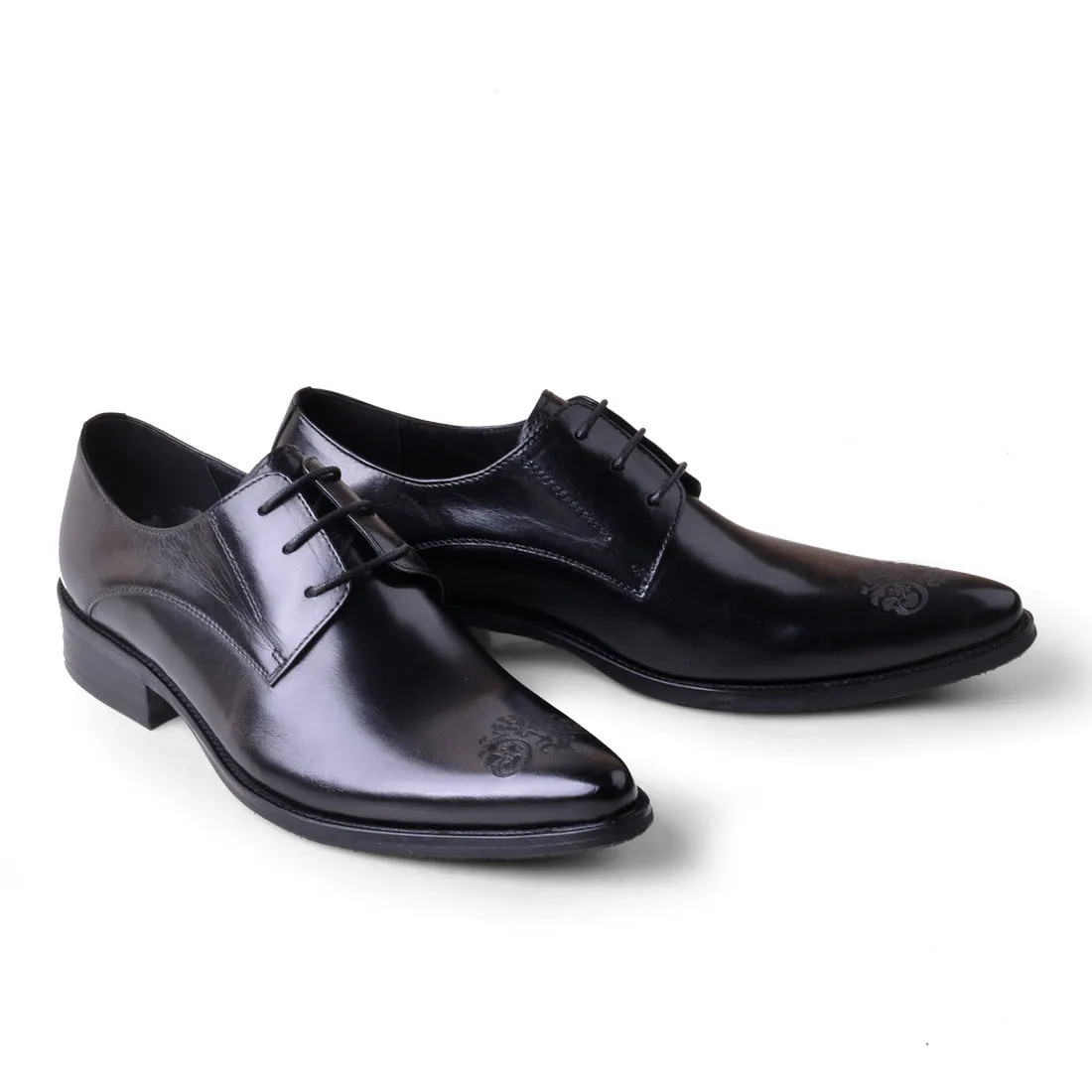 British Business Dress Leather Shoes Men's Breathable Genuine Cattlehide Leather Surface Casual Work Shoes Pointed Toe Carved Men's Shoes25829