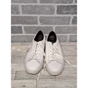 Bruno Magli Mens White Leather Casual Sneakers Shoes Size 10M‎