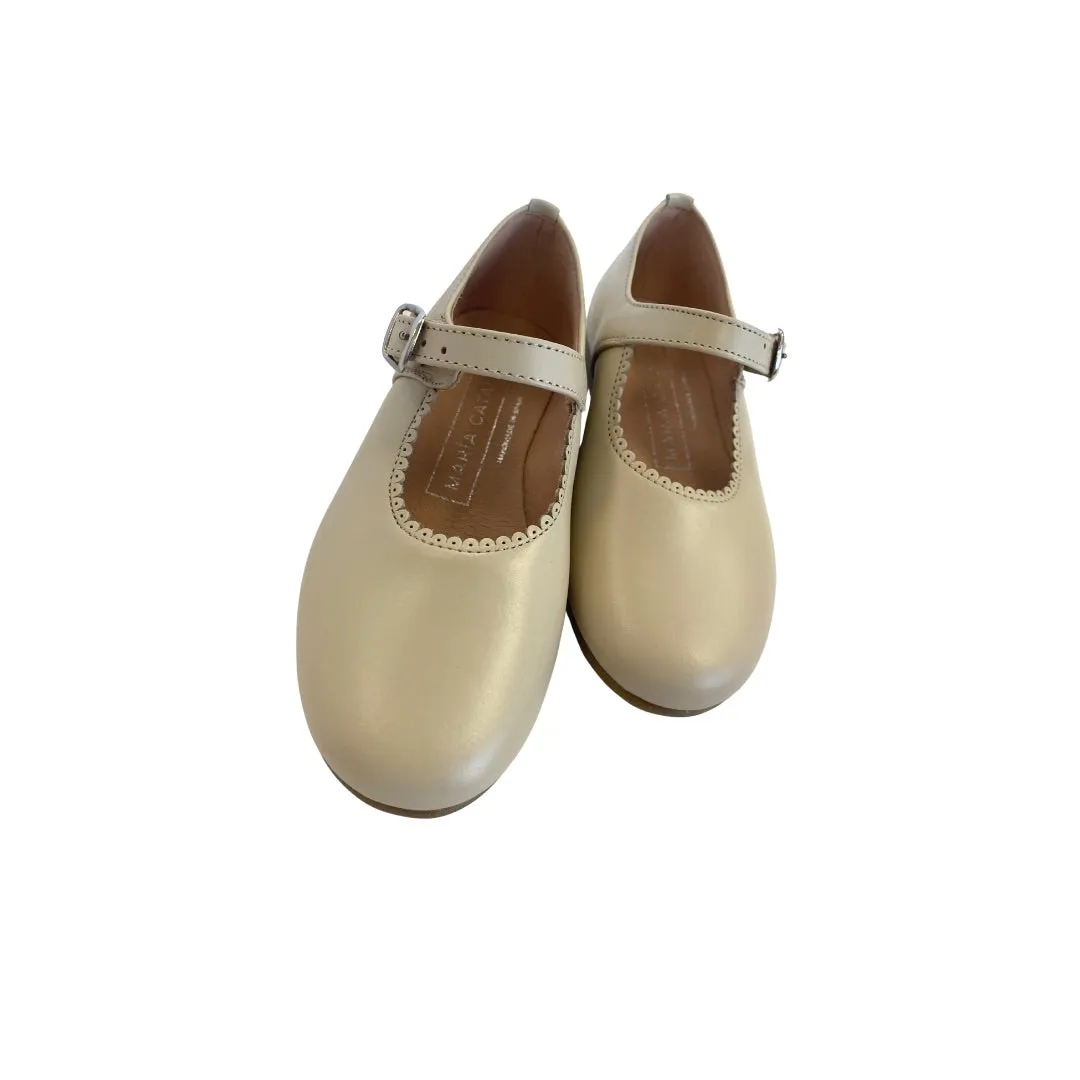 Buckle Mary Janes-Pearl Ivory