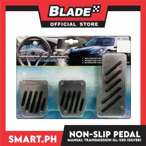 Car Accessories Non-Slip Pedal Pad Manual Transmission 3pcs GL-320 (Silver)