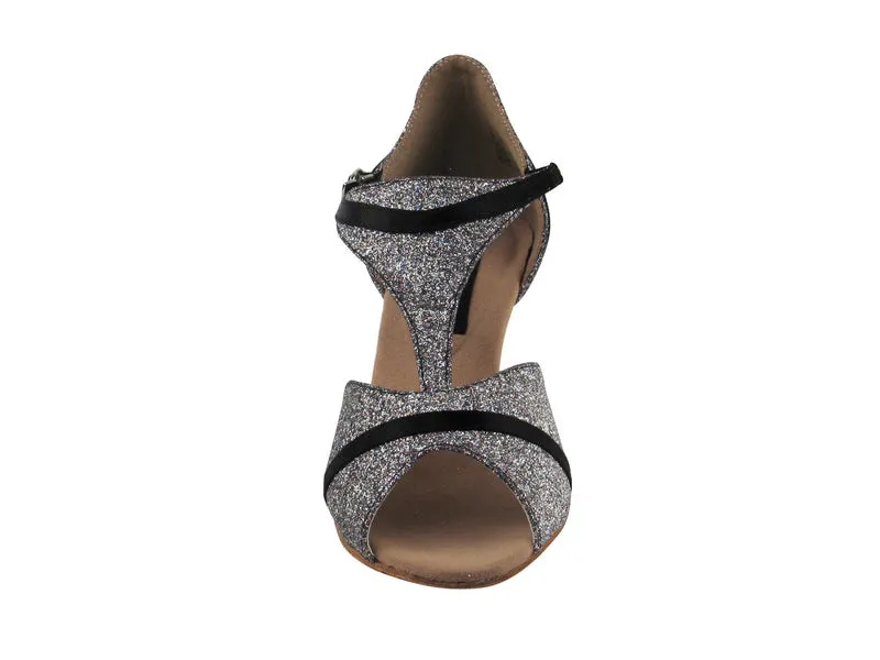CD3007 Party Stardust & Black Satin Trim