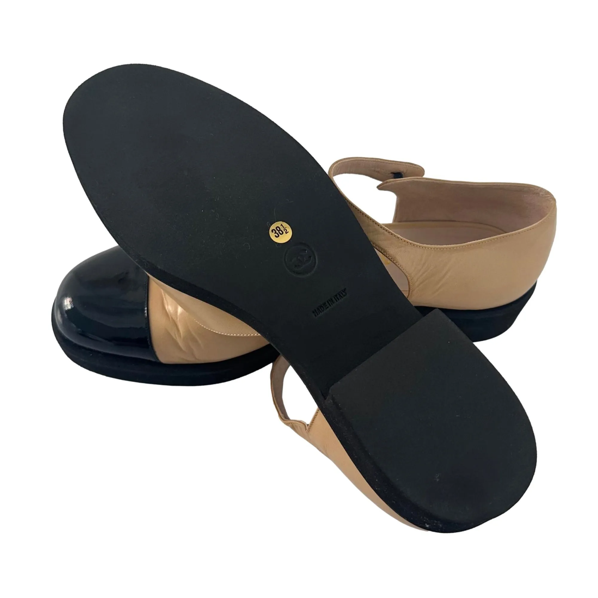 Chanel Tan   Black Mary-Jane’s