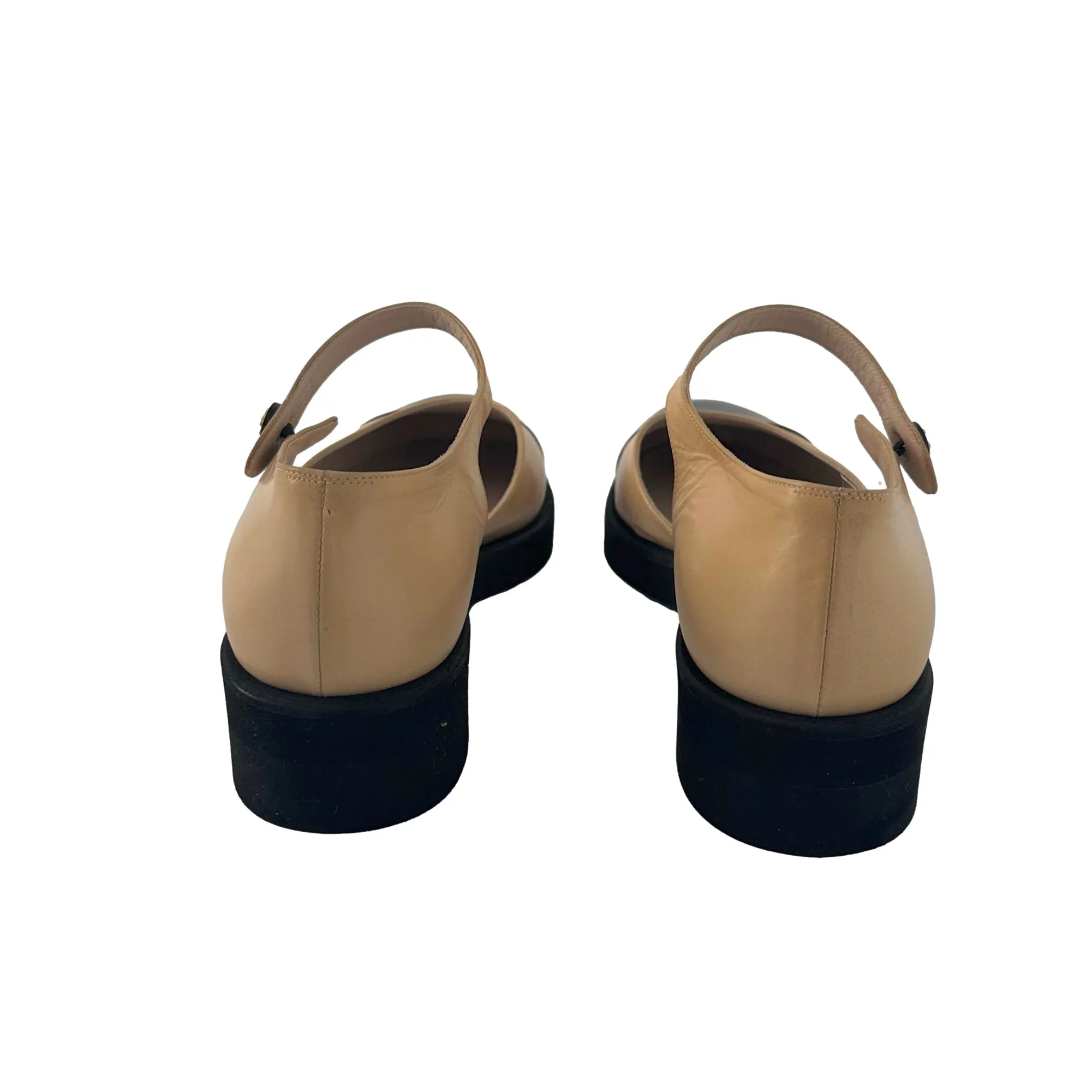 Chanel Tan   Black Mary-Jane’s