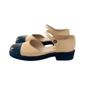 Chanel Tan   Black Mary-Jane’s