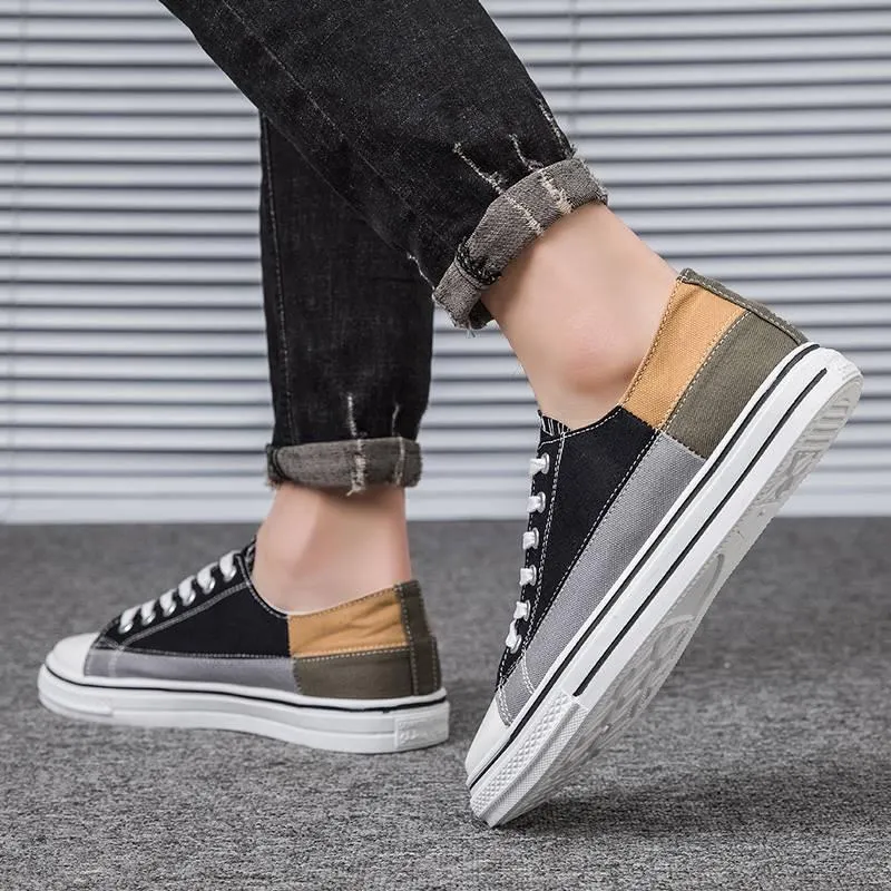 Cheapest Casual Shoes Men's Spring Summer Casual Shoes Men's Canvas Shoes Men's Lace Up Flats