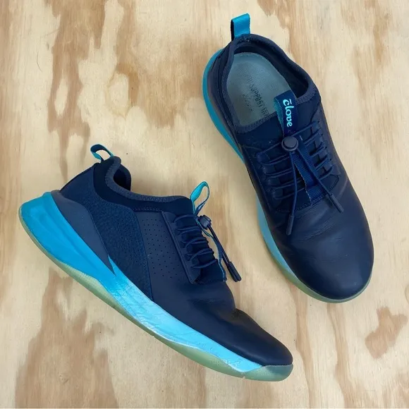 Clove Classic Nursing Shoes Navy Blue Aqua Limited Edition Sneakers
